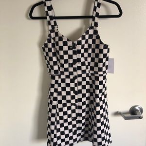 button-down checkered dress